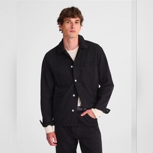 Madewell Mens Denim Chore Jacket Coat Black Size Med